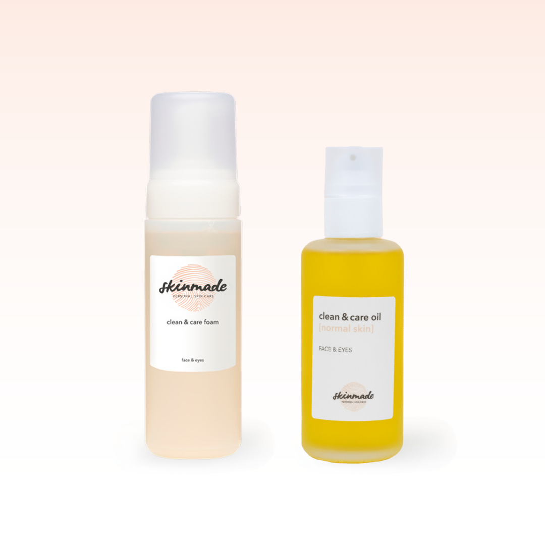 double cleansing set - clean & care oil & foam