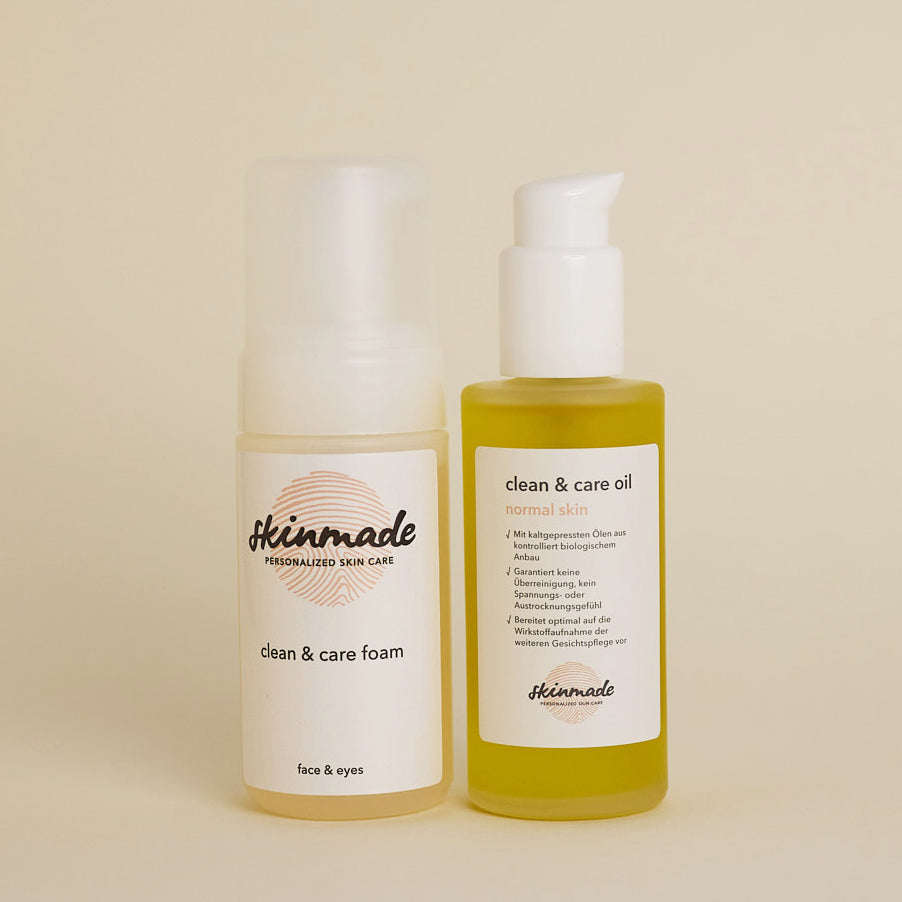 double cleansing set - clean & care oil & foam
