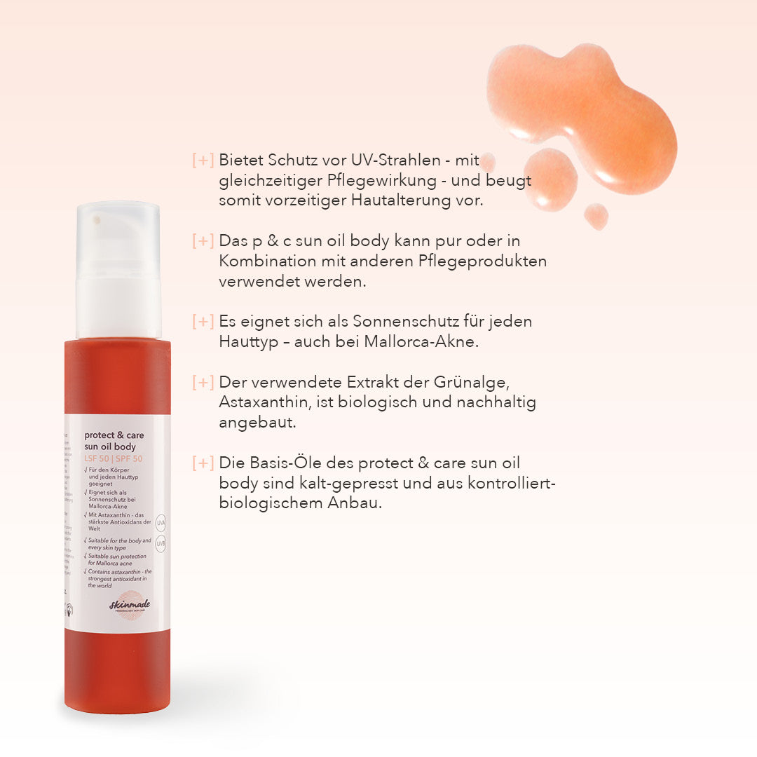 protect & care sun oil body mit LSF 50