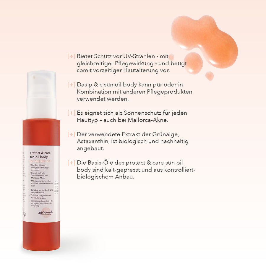 protect & care sun oil body mit LSF 50